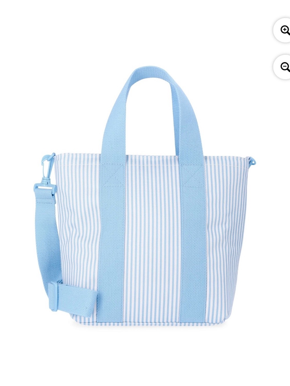 No Boundaries Women's Beach Insulated Mini Tote Bag - Sky Pin Stripe